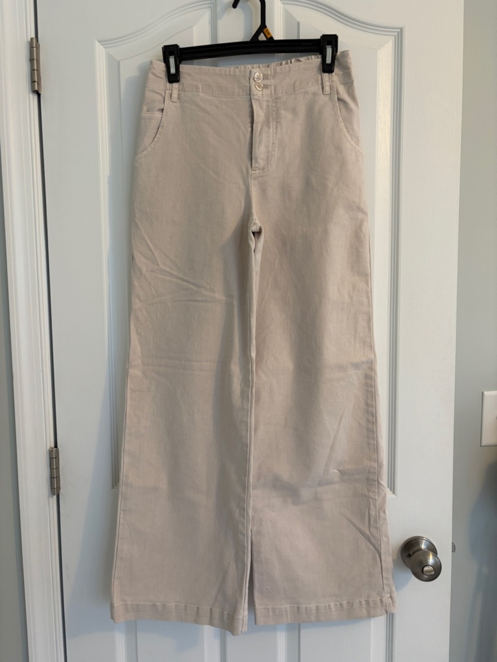 Wide Leg Cream Pants